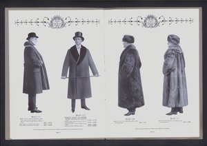 Twee-pagina spreiding uit The Theater of Fur Fashion door American Photographer (after)