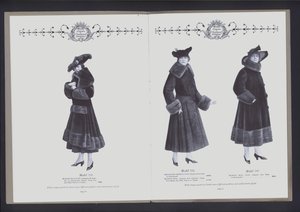 Twee-pagina spreiding uit The Theater of Fur Fashion door American Photographer (after)