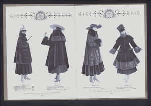 Twee-pagina spreiding uit The Theater of Fur Fashion door American Photographer (after)