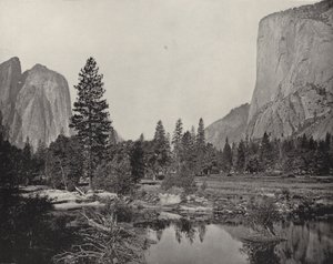 Yosemite Valley, Californië (zwart-wit foto) door American Photographer (after)