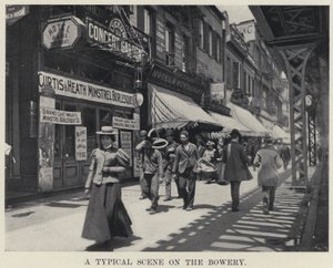 Een typisch tafereel op de Bowery door American Photographer