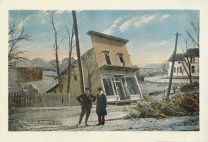 Amerikaanse steenkoolmijnbouw: Resultaat van een mijngrot (kleurenfoto) door American Photographer