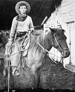 Amerikaanse cowboy in Kansas, c.1880