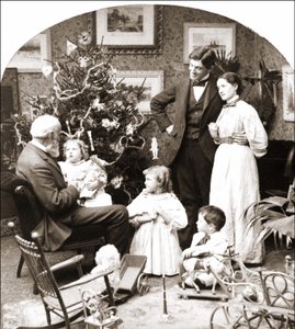 Amerikaanse familie op eerste kerstdag
