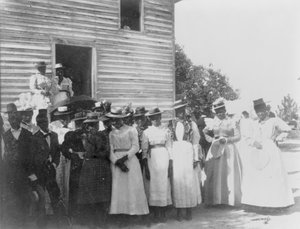 Een Afro-Amerikaanse kerk in Georgia, ca. 1899