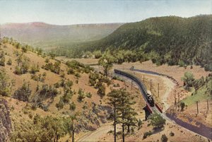 Apache Canyon, tussen Las Vegas en Lamy, New Mexico