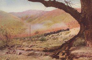 Beklimming van Cajon Pass, Californië (ingekleurde foto) door American Photographer