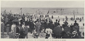 Strand bij Far Rockaway, de zuidelijkste grens van het district Queens door American Photographer