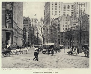 Begin van Broadway in 1899 door American Photographer