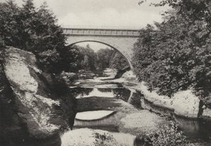 Boston: Echo Brug, Newton Upper Falls, Newton (z/w foto) door American Photographer