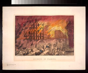 Chicago in vlammen, 1871 door American Photographer