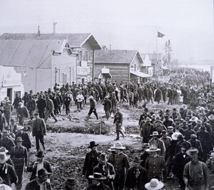 Dawson City tijdens de Klondike Gold Rush (1897-98) door American Photographer