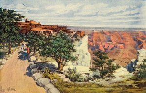 El Tovar Hotel aan de Rim, Grand Canyon National Park (kleurenfoto)