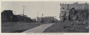 Elfde Avenue, kijkend naar het Noorden vanaf Sixty-Third Street