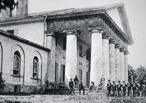 Federale troepen bezetten het landhuis van Robert E. Lee, Arlington House
