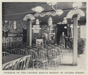 Interieur van de Chinese reddingsmissie op Doyers Street door American Photographer