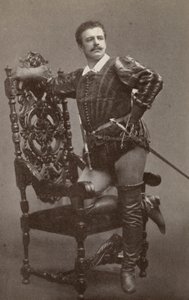 Jean de Reszke, als Raoul, in "Les Huguenots" (z/w foto) door American Photographer