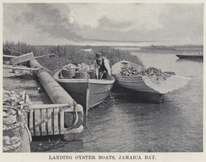 Aanmeren van oesterboten, Jamaica Bay door American Photographer