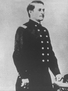 Majoor Marcus A. Reno van de 7e U.S. Cavalerie