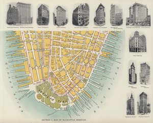 Kaart van Manhattan Borough door American Photographer