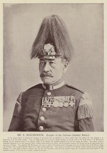 Mr E Ruscheweyh, leider van de Duitse infanterieband