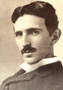 Nikola Tesla (z/w foto) door American Photographer