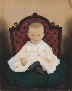 Portret van een baby,1880 (foto) door American Photographer