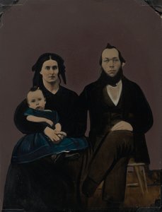 Portret van een gezin,jaren 1860 (foto) door American Photographer