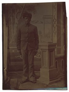 Portret van een soldaat,c. 1880 (foto) door American Photographer