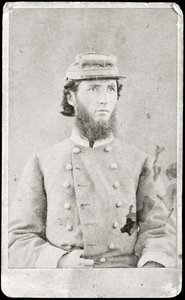 Portret van een soldaat (z/w foto) door American Photographer