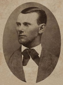 Portret van de outlaw Jesse James (1847-1882)