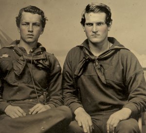 Portret van twee matrozen in Union-uniform, ca. 1861 door American Photographer