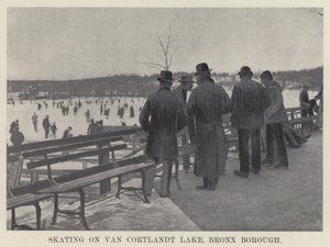 Schaatsen op Van Cortlandt Lake, Bronx Borough