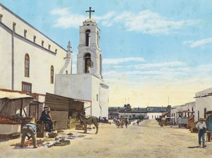 Straatbeeld, Juarez, Mexico (kleurenfoto)