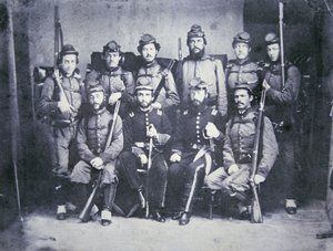 De Charleston Zouave Cadetten van het Confederale Leger