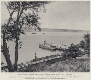 De Hudson River en Jersey Shore vanaf Manhattan Island