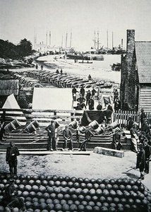 Munitiedepot van het Union Army in City Point, Virginia door American Photographer