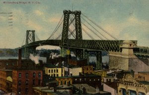 Williamsburg Bridge, New York, VS (ingekleurde foto) door American Photographer