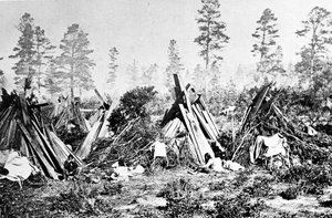 Yosemite Indianen Hutten, ca. 1870s