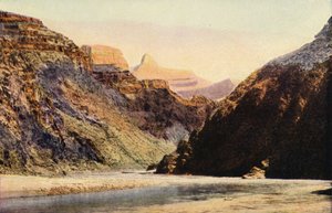 Zoroaster vanaf de rivier, Grand Canyon Naitonal Park (kleurenfoto) door American Photographer