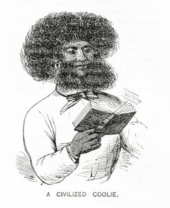 Een Beschaafde Coolie, illustratie uit Appletons Journal, 4 mei 1872 door American School