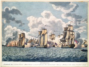 Een beschrijving van het gevecht op Lake Champlain door American School
