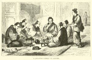 Een Japanse familie aan het diner