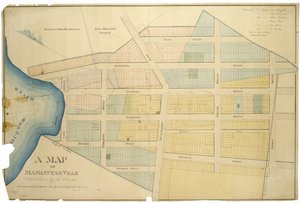 Een kaart van Manhattanville gelegen op York Island / onderzocht en uitgezet in percelen door Adolphus Loss; gekopieerd door R.J. Dodge., 1850 door American School