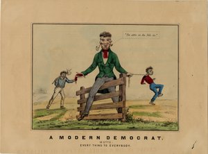 Een moderne Democraat: motto: alles voor iedereen door American School