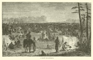 Een nachtelijk kampement, december 1862 door American School