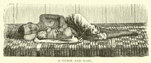Een verpleegster en baby door American School