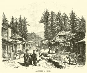 Een straat in Nikko door American School