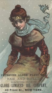 Advertentie voor Globe Linseed Oil Company Improved Globe Paint, c.1880 door American School