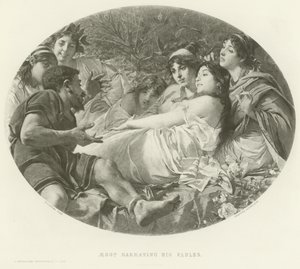 Aesopus vertelt zijn fabels (gravure)